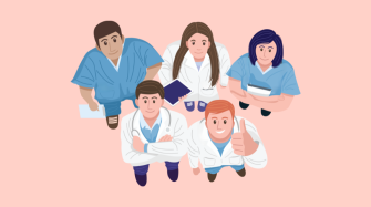 illustration d'une équipe soignante