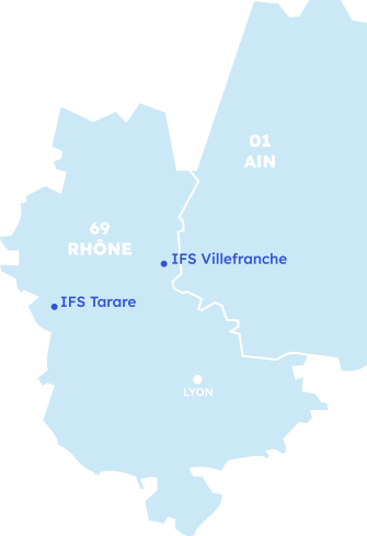 Carte de nos sites de formations en santé